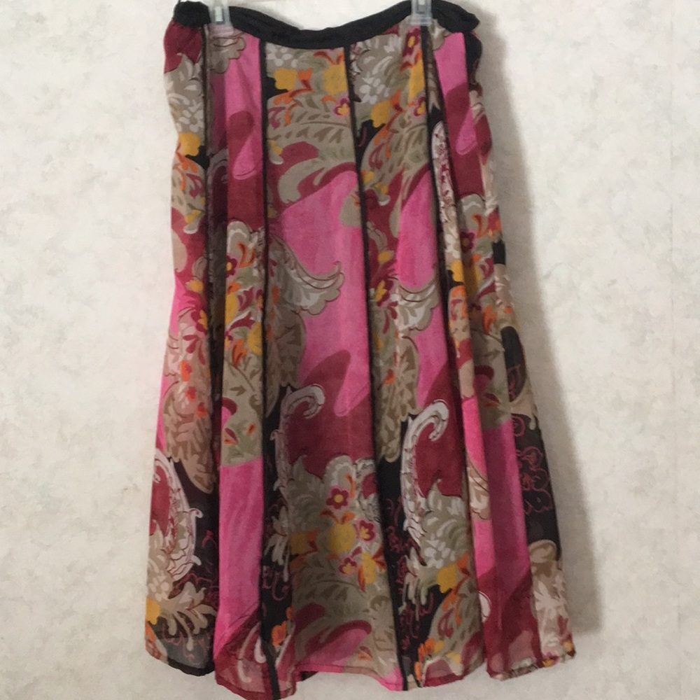 Long paneled skirt